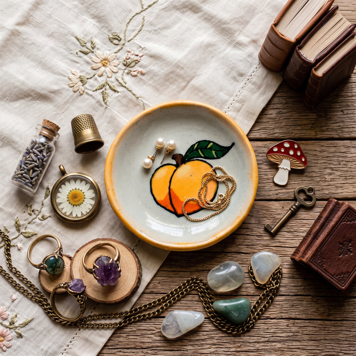 Heritage Peach Trinket Dish