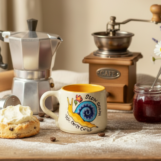Slow Down You Crazy Child Snail Espresso Cup