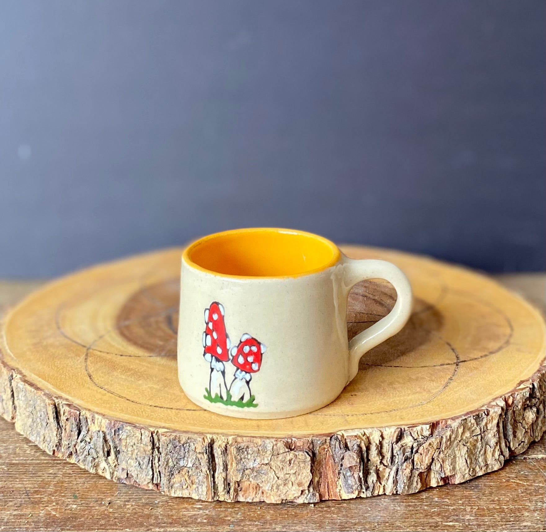 Snail Espresso Hand Painted and Wheel Thrown Mug