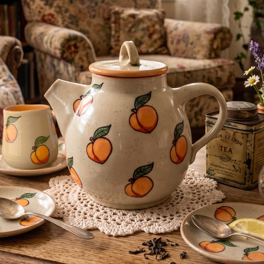 Heritage Peach Teapot